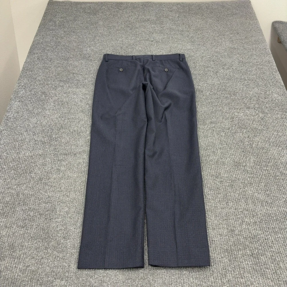 Banana Republic Dress Pants Mens 30/30 Blue Wool Tailored Slim Fit Plaid Classic